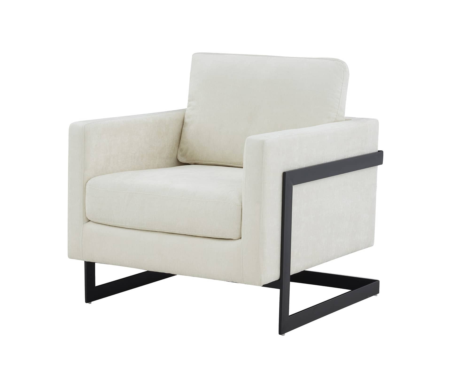 Black fabric accent outlet chair